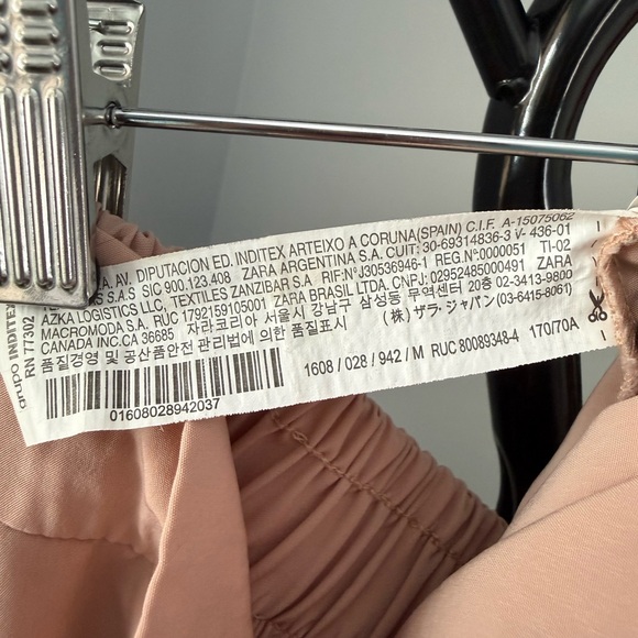 Zara Blush Satin Feel Cargo Jogger Minimalist Pants | Medium | Street Wear - Picture 8 of 9